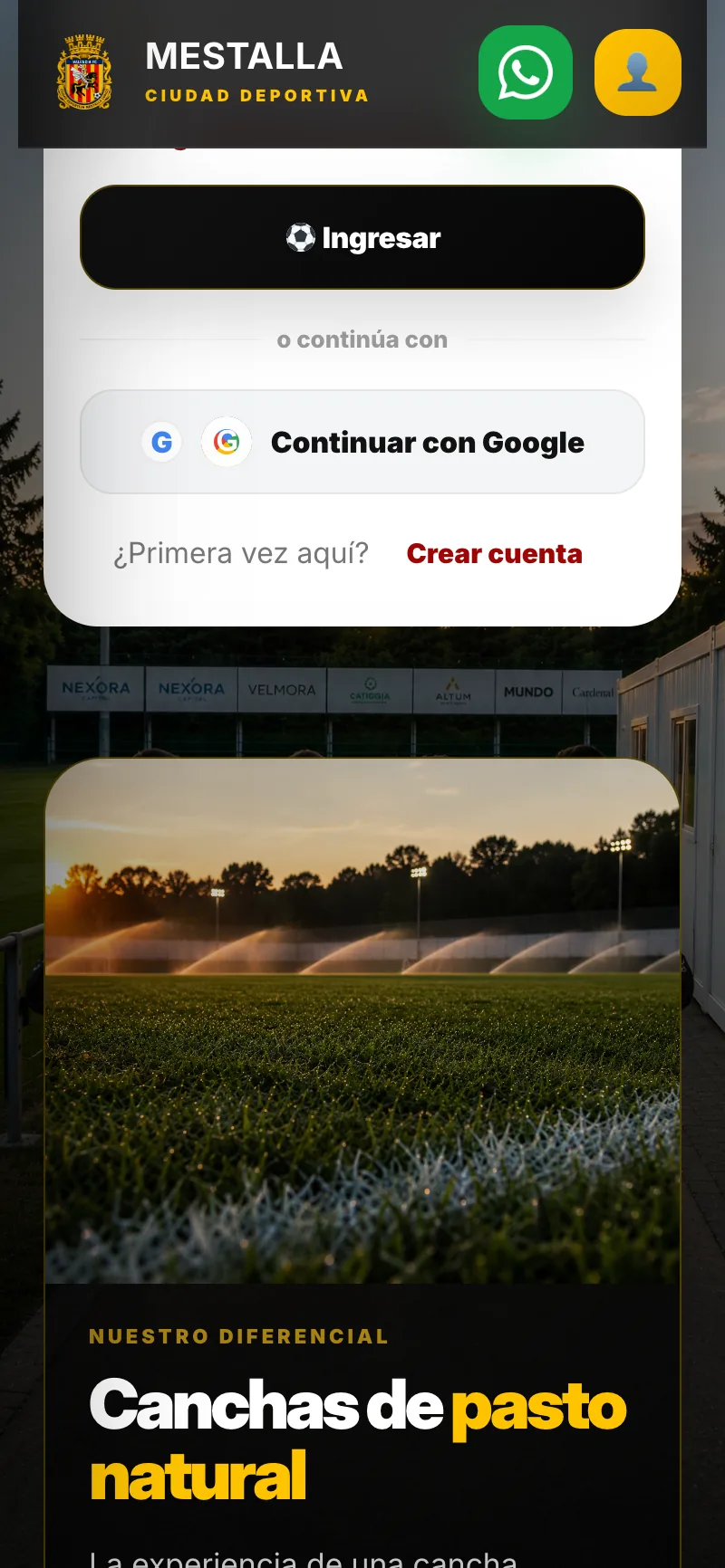 Pantalla adicional del sistema de Ciudad Deportiva Mestalla