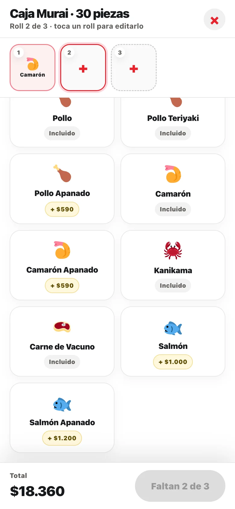 Pantalla del sistema de Murai