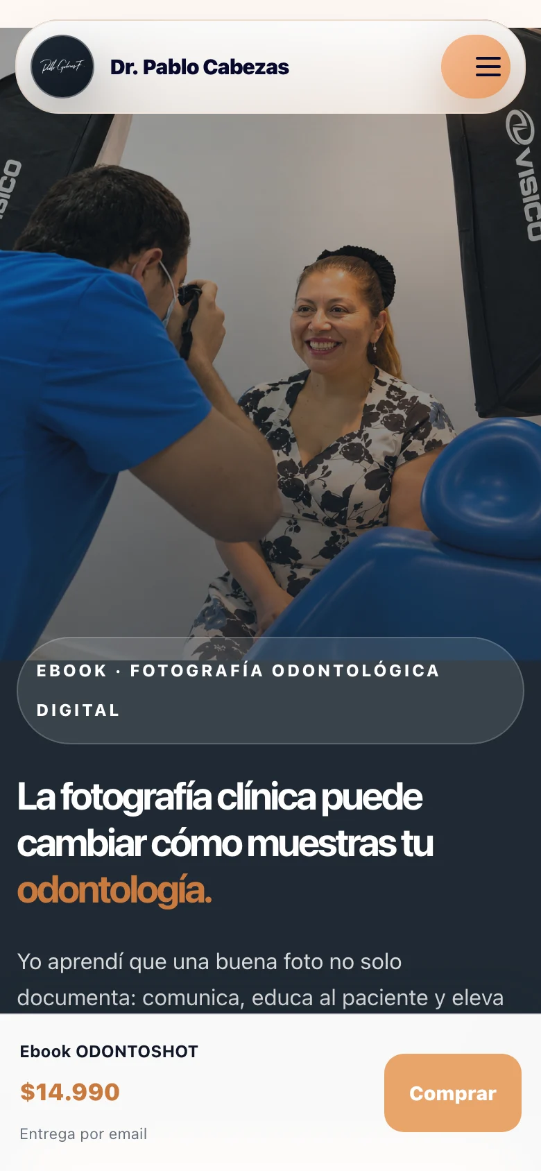 Pantalla adicional del sistema de Pablo Cabezas Odontólogo
