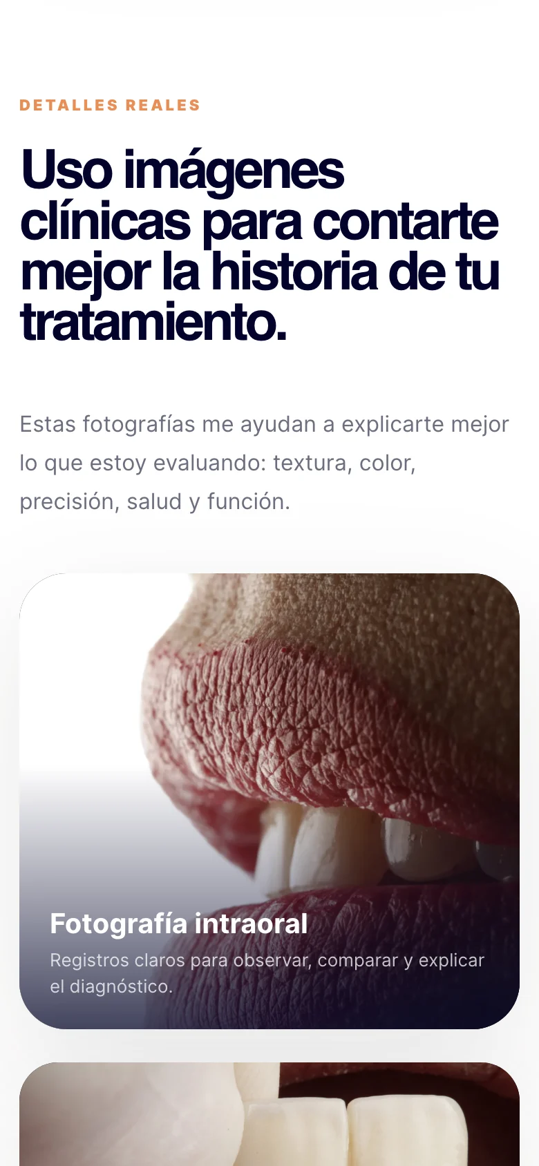 Pantalla adicional del sistema de Pablo Cabezas Odontólogo