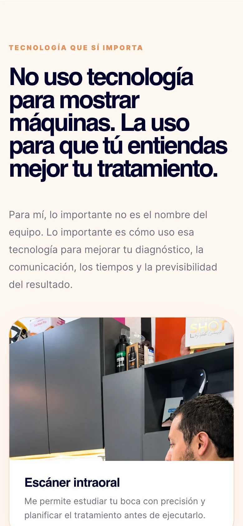 Pantalla adicional del sistema de Pablo Cabezas Odontólogo