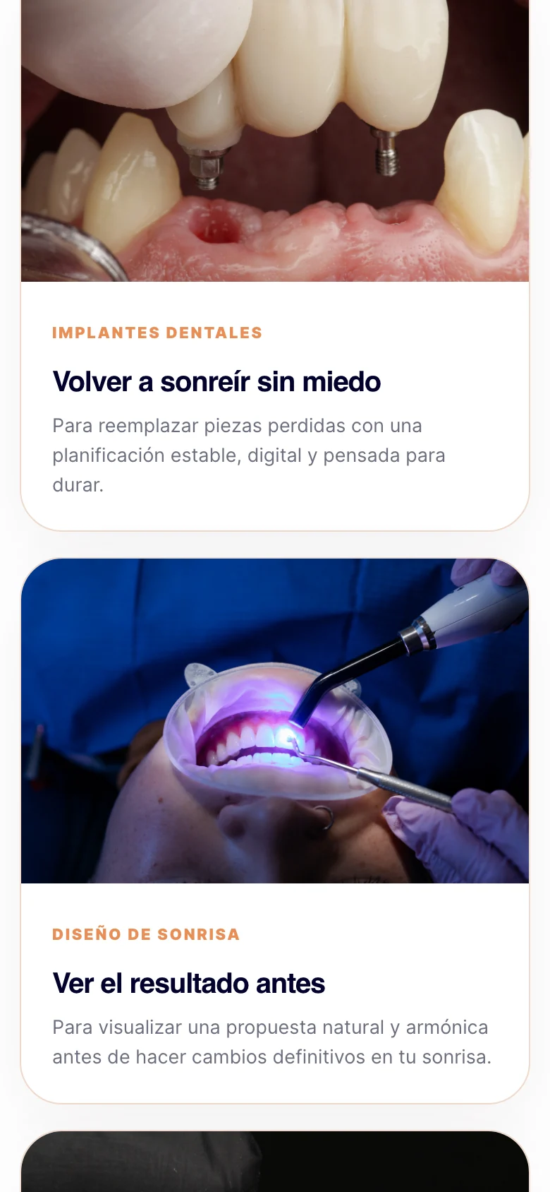 Pantalla adicional del sistema de Pablo Cabezas Odontólogo